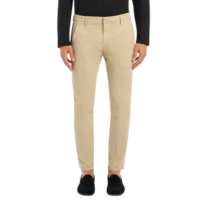 Pantaloni Uomo Gaubert Slim fit Beige modello frontale