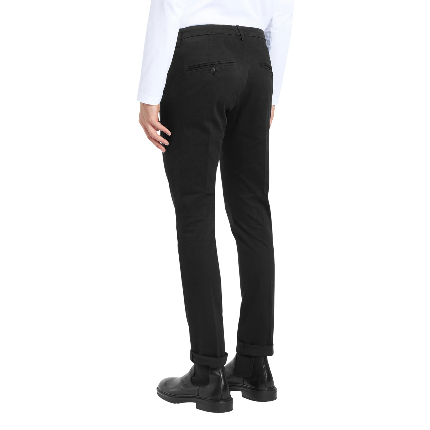 Pantaloni Uomo Gaubert Slim fit Nero modello retro