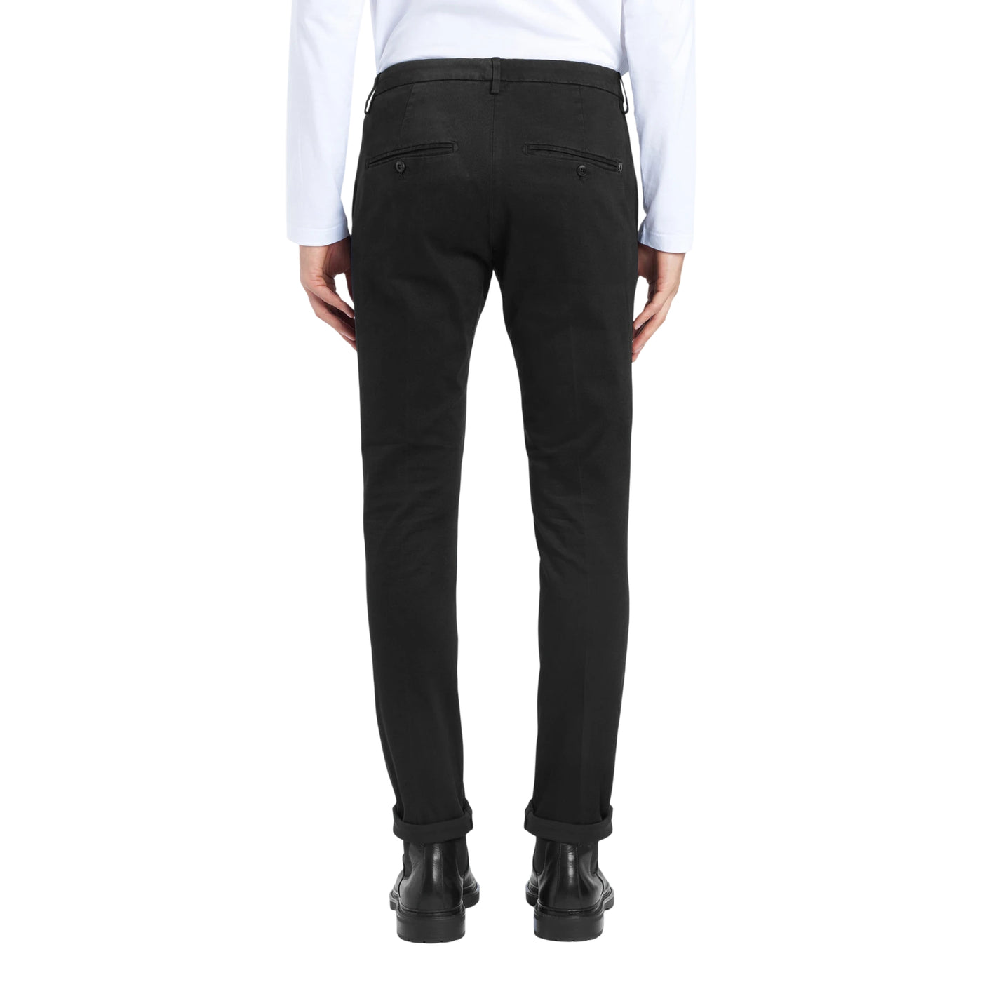 Pantalone Uomo Gubert Nero, dal fit slim, in cotone
