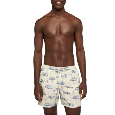 Costume Gustavia Uomo con stampa macchine modello frontale