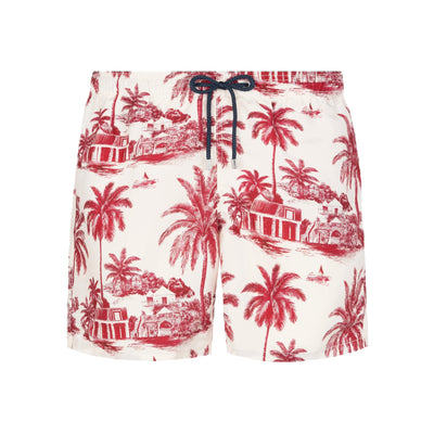 Costume Gustavia Uomo con stampa bordeaux