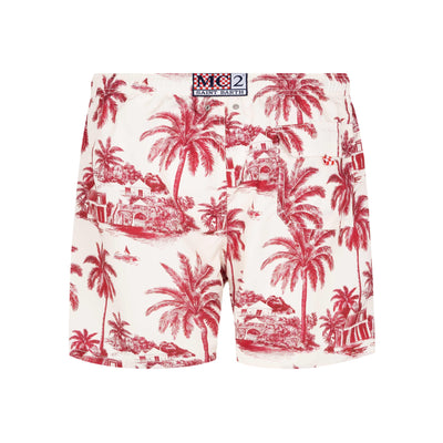 Costume Gustavia Uomo con stampa bordeaux retro