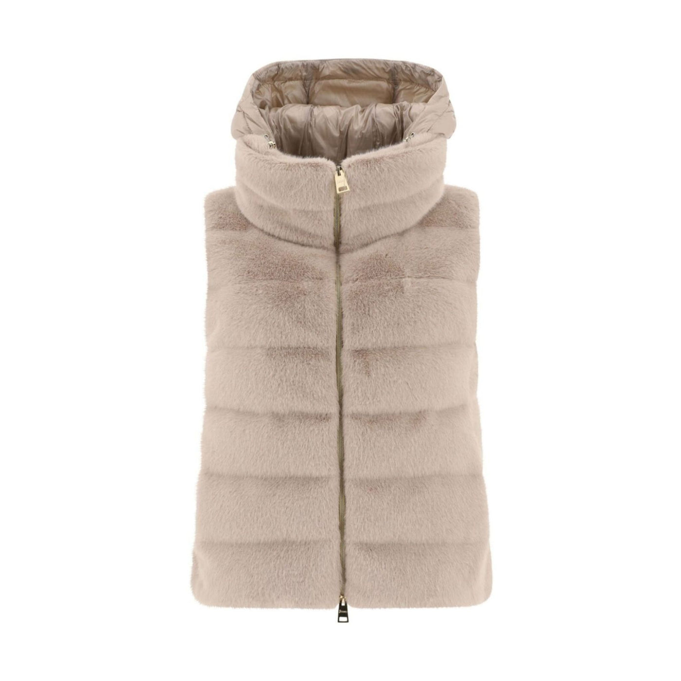 Gilet Donna con zip frontale e cappuccio 