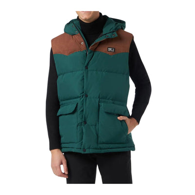 Gilet Uomo imbottito, con patte laterali e cappuccio