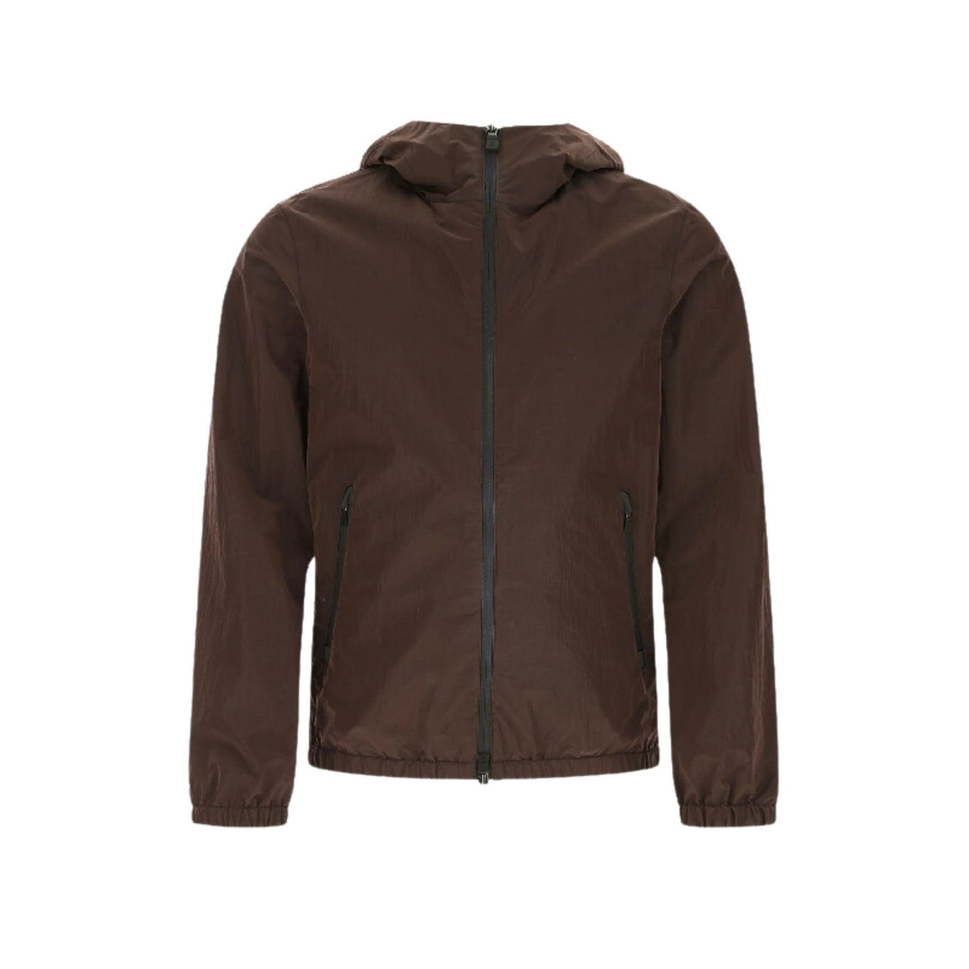 Men's waterproof jacket in brown nylon