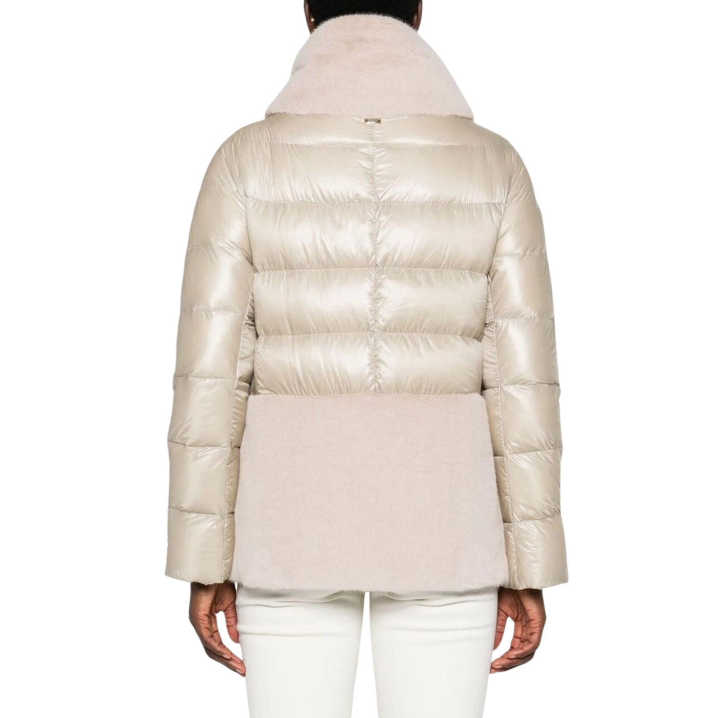 Women's jacket with fur inserts