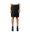 Women's skirt in shiny black lace