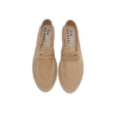 Acquista subito le Espadrillas Donna, in tomaia di pelle scamosciata, e suola in juta naturale firmate Manebì, su Old England: vieni a scoprire tutta la collezione sul nostro sito