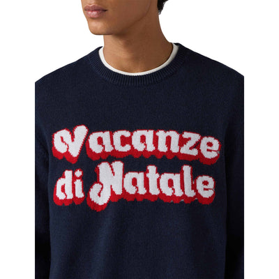 Maglione Uomo Heron con jacquard "Vacanza di Natale" dettaglio frontale