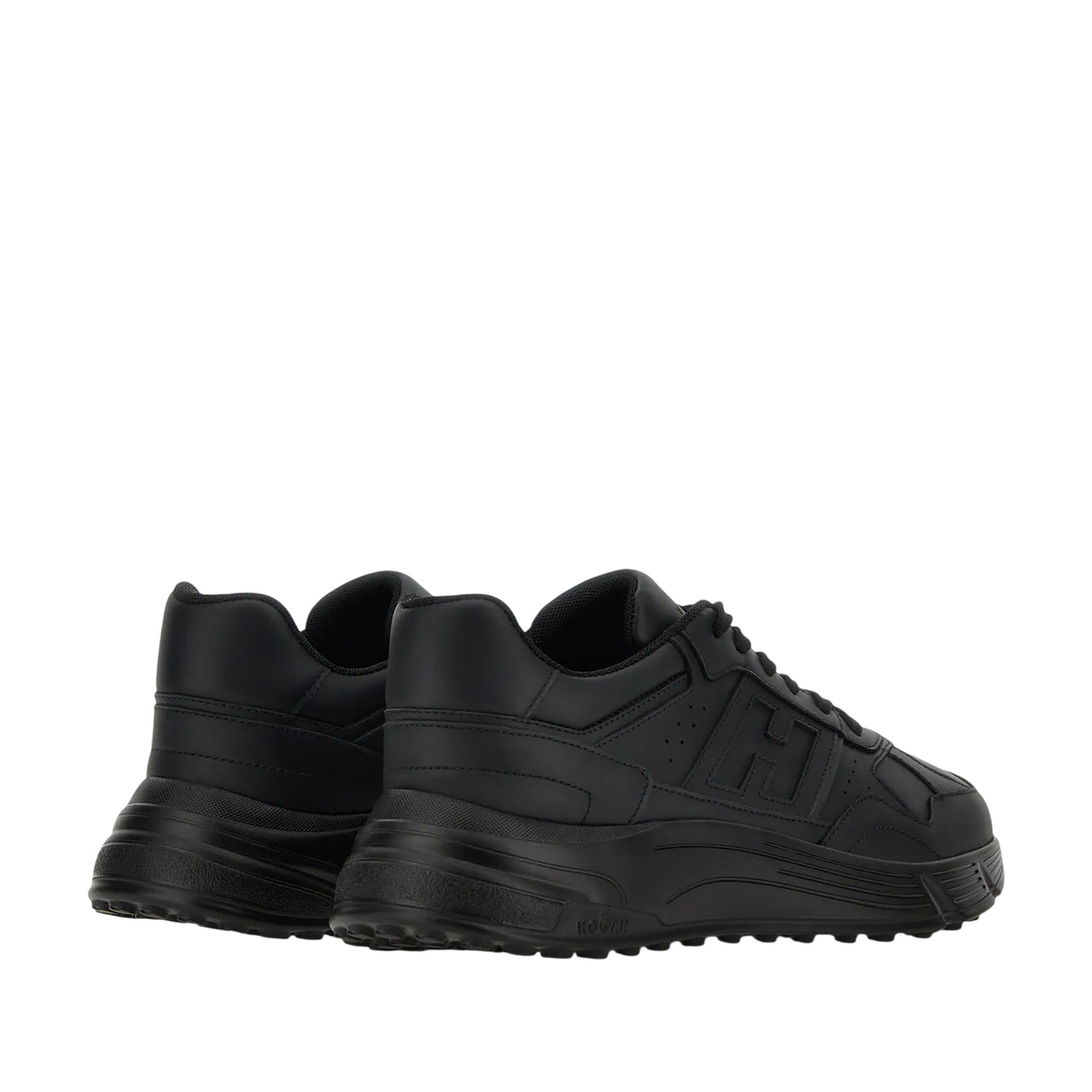 Sneakers Uomo Hyperlight in pelle nera retro