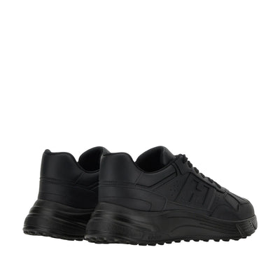 Sneakers Uomo Hyperlight in pelle nera retro