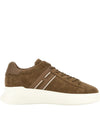 Sneakers Uomo H580 scamosciate marrone e dettagli pelle liscia