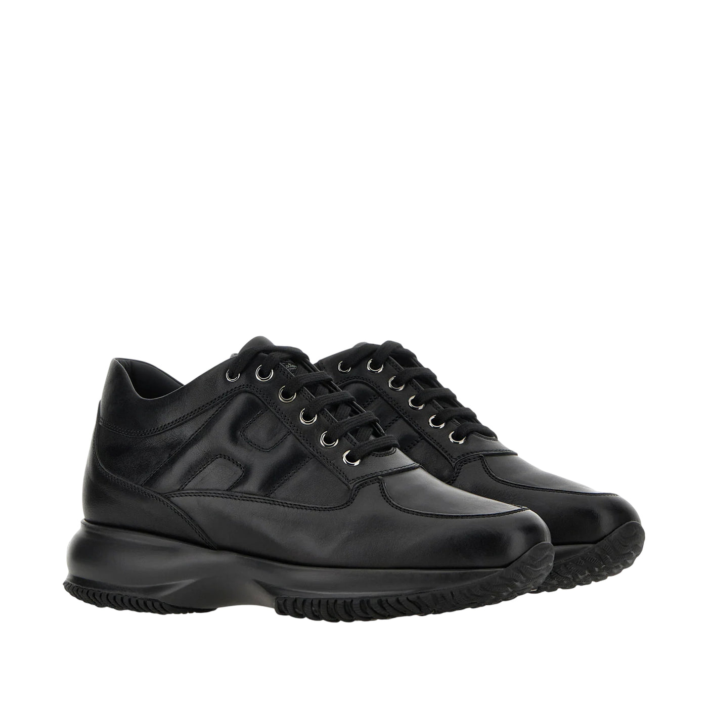 Sneakers Donna Interactive in pelle nera