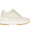 Sneakers Donna, modello Interactive, in pelle monocolore con impunture a vista