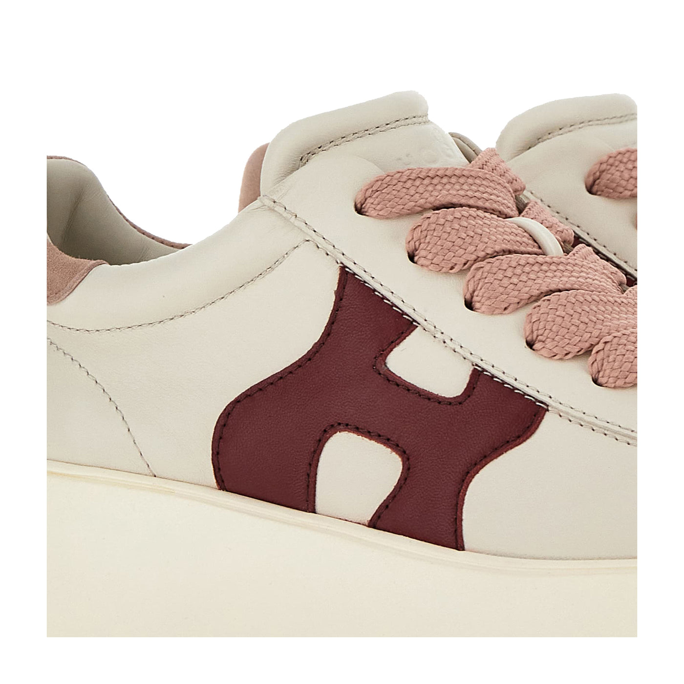 Sneakers Donna, modello Rebel, con logo Rosa laterale e suola con scanalature