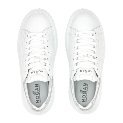 Sneakers Donna, modello H-Stripes, con inserto in nappa metallizzata