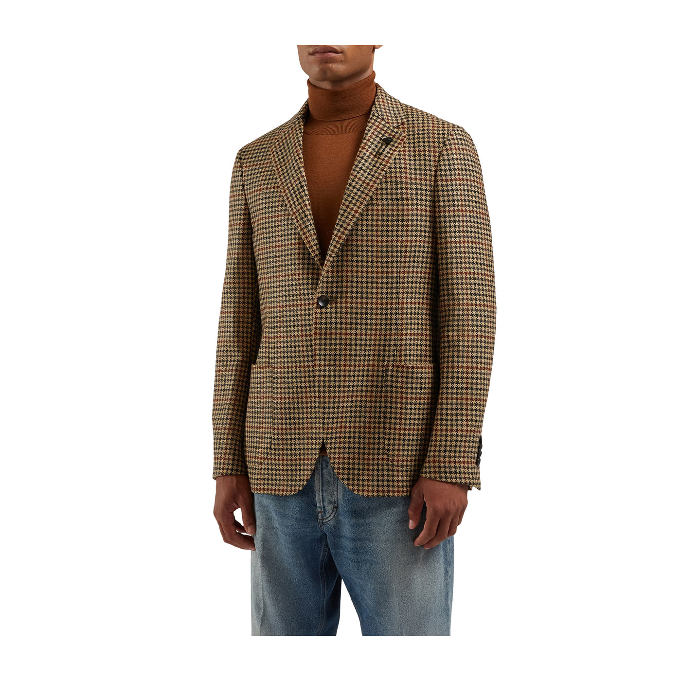 Giacca Uomo monopetto Check Beige