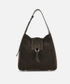 Borsa Donna Flap in camoscio