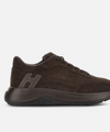 Hogan Sneakers Uomo Nere in Camoscio con Suola Running