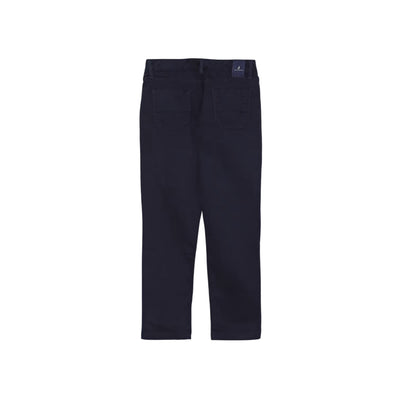 Pantalone Junior Blu, in cotone, con iconiche toppe frontali tono su tono 