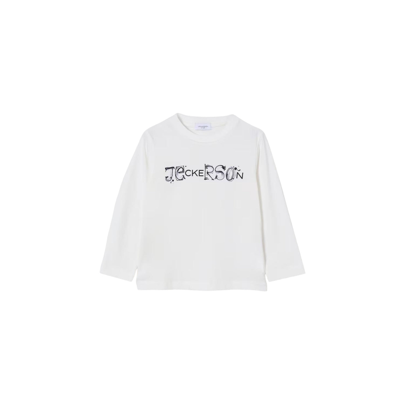 T-shirt Junior a girocollo, con maniche lunghe e stampa logo a contrasto 