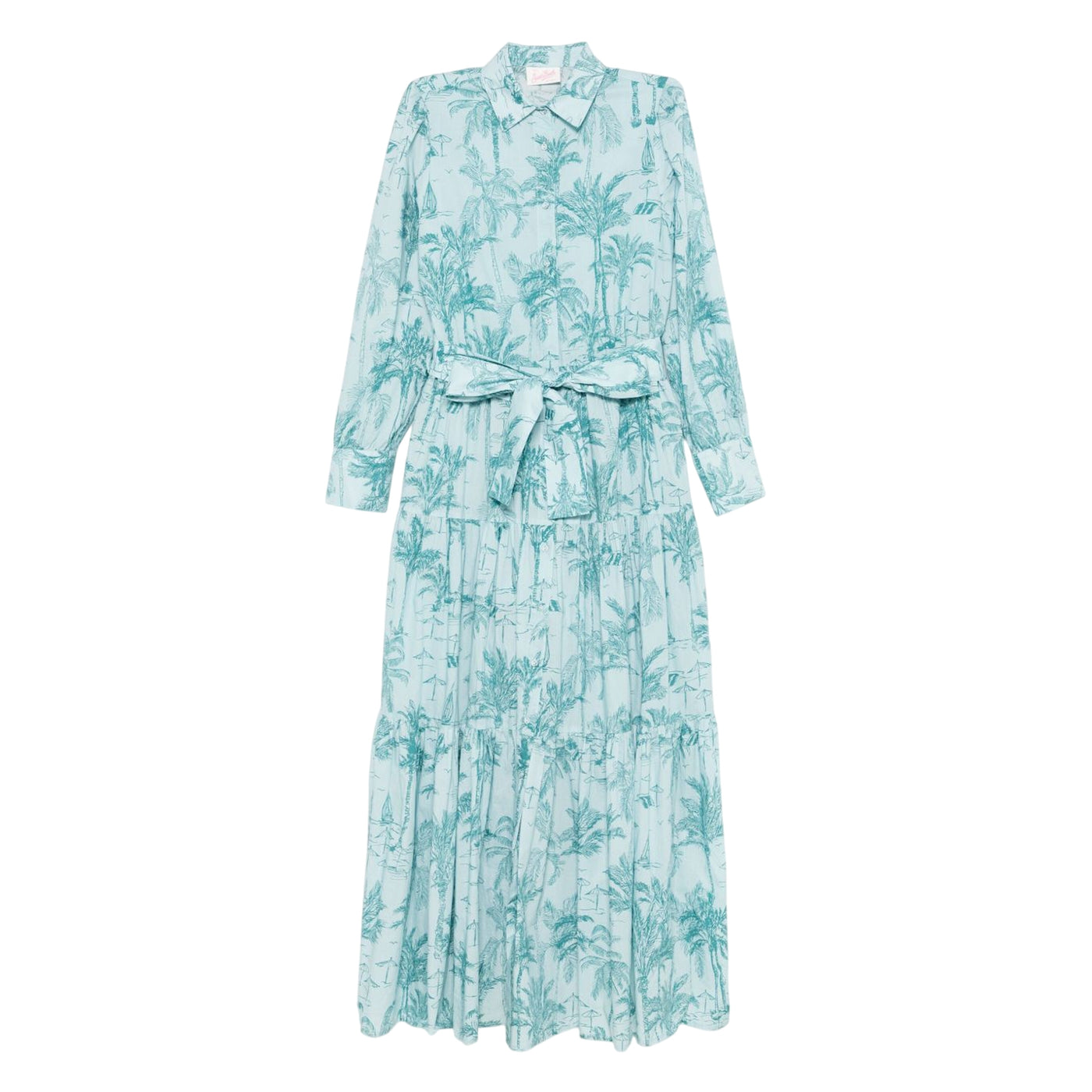 Abito lungo Jensen da Donna con stampa Verde acqua