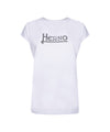 T-shirt Donna elasticizzata Bianca con logo grigio 