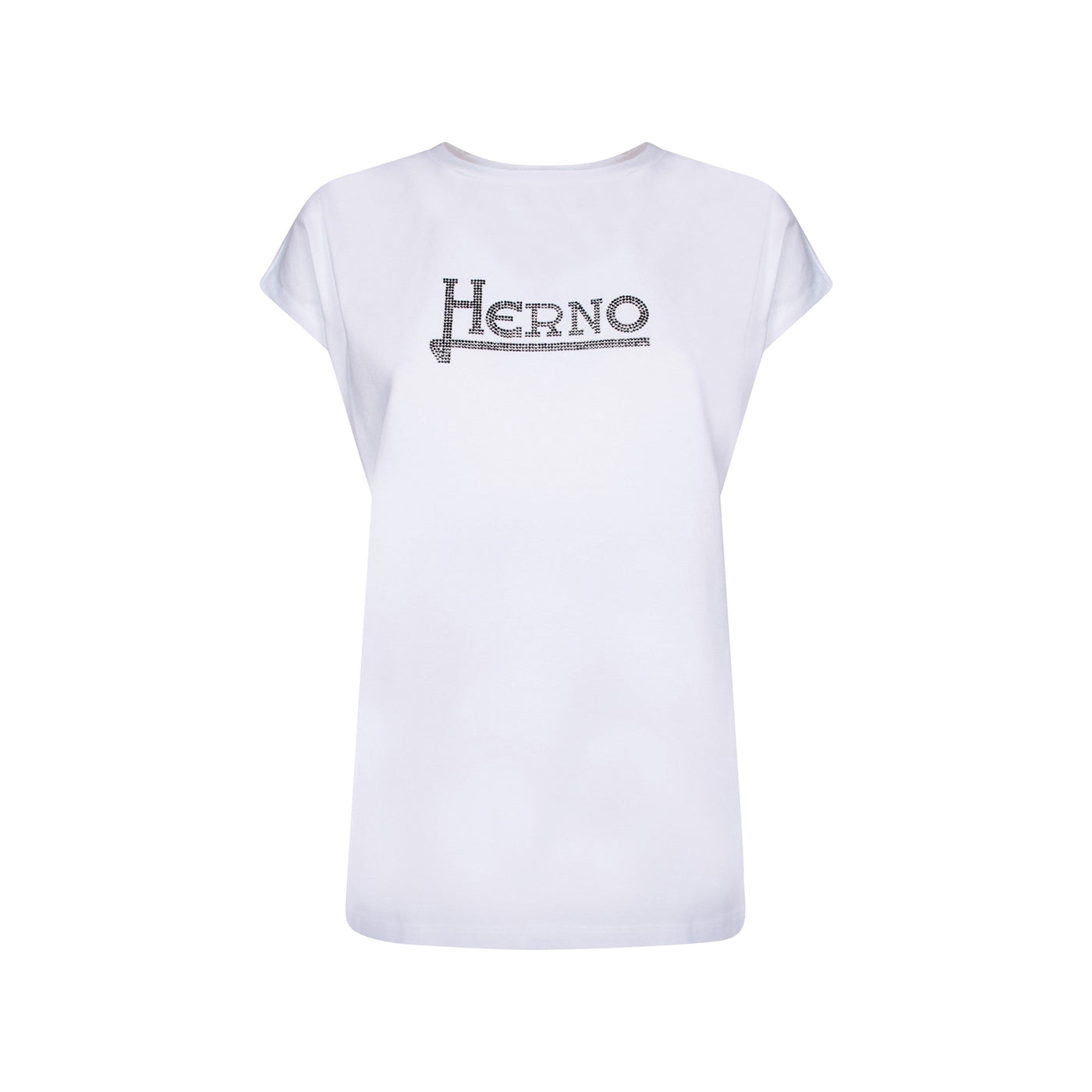 T-shirt Donna elasticizzata Bianca con logo grigio 