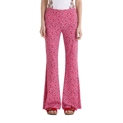 Pantaloni Donna Summer Coral Rosa modella frontale