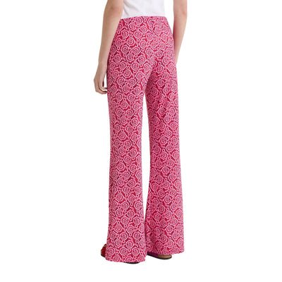 Pantaloni Donna Summer Coral Rosa modella retro