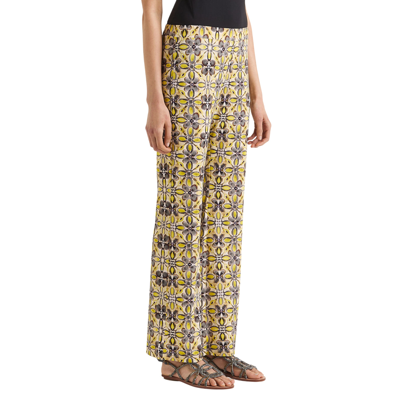 Pantaloni Donna Caleido Flower modella frontale