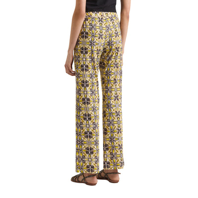 Pantaloni Donna Caleido Flower modella retro