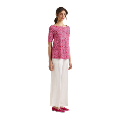T-shirt Donna Summer Coral Rosa modella frontale