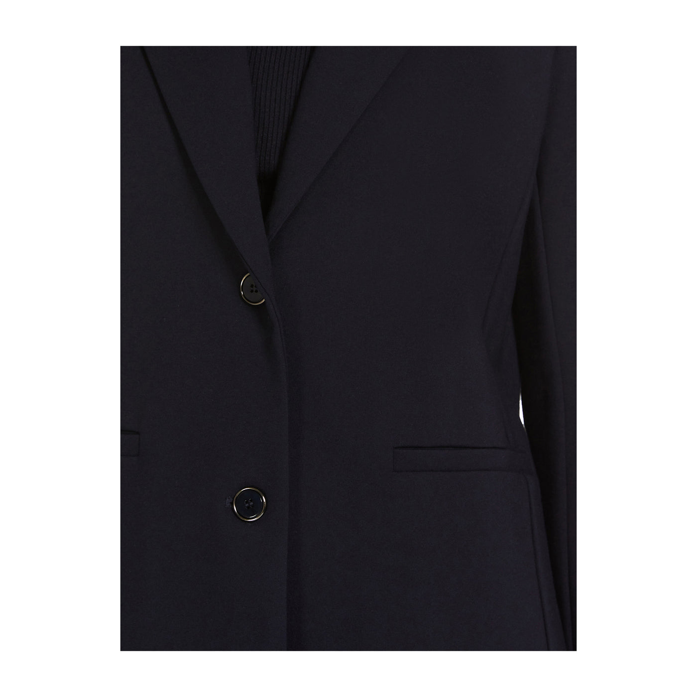 Blazer Donna in Jersey Punto Milano Nero dettaglio