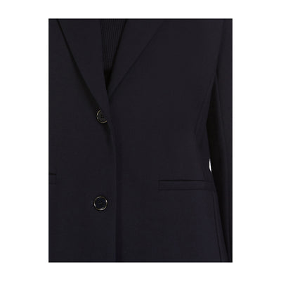 Blazer Donna in Jersey Punto Milano Nero dettaglio