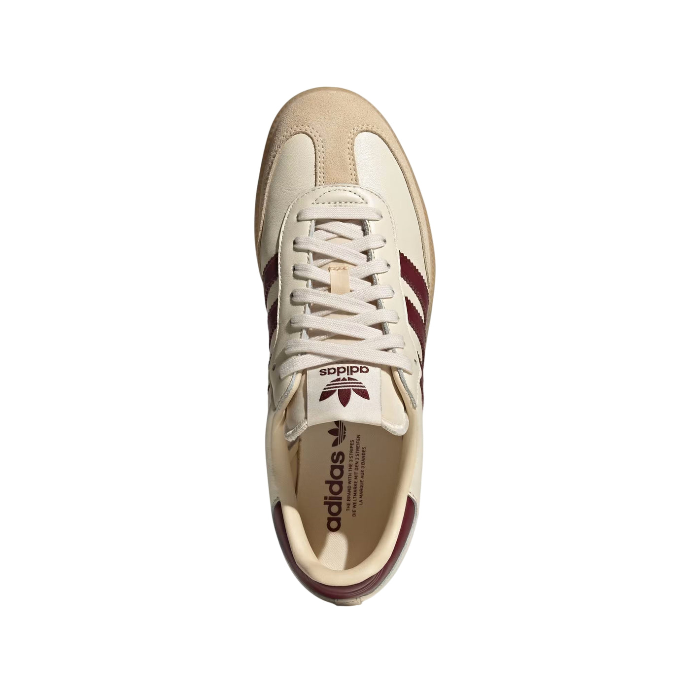 Sneakers Unisex Samba beige con dettagli bordeaux