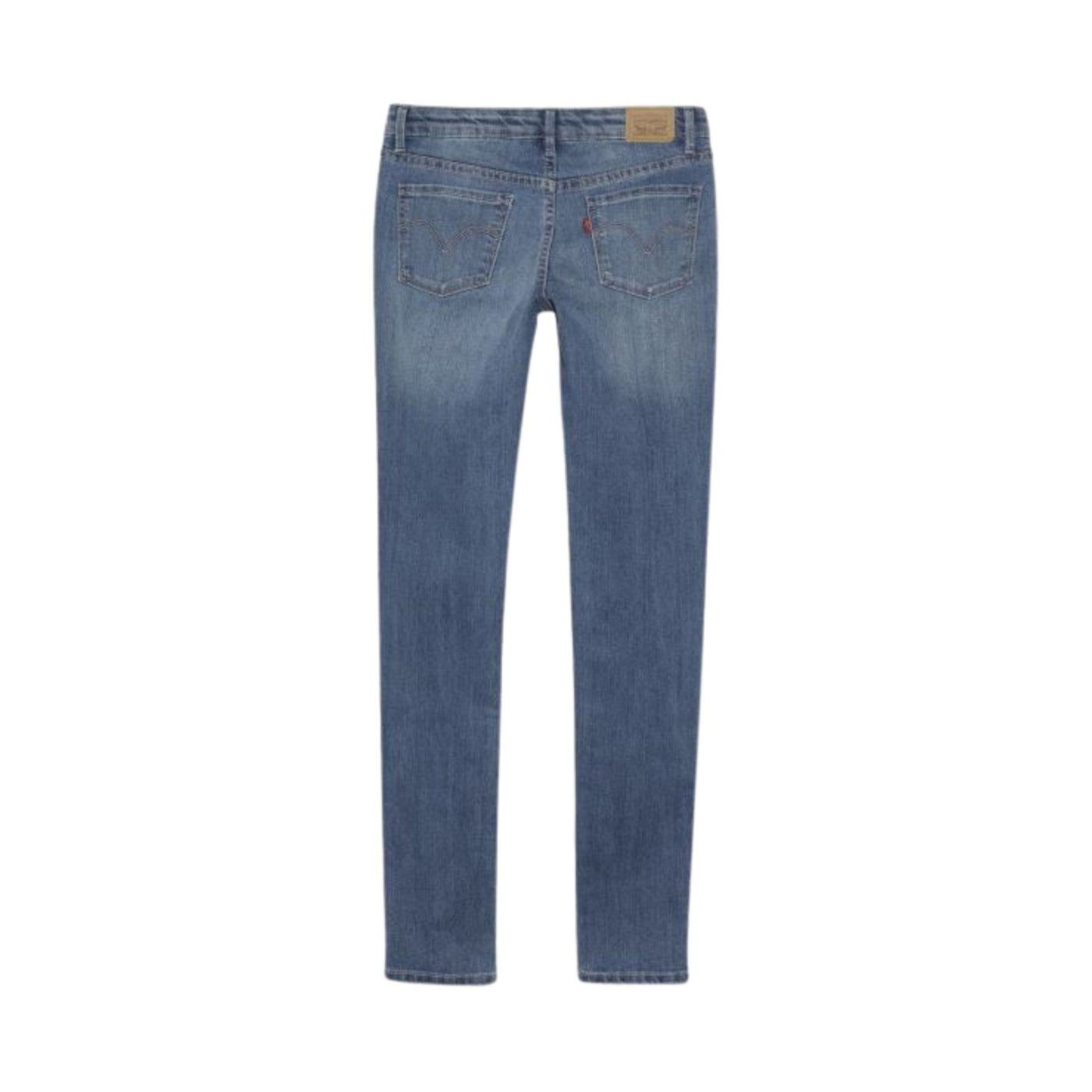 Jeans Bambina in misto cotone con zip nascosta e bottone 