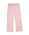 Jeans Bambina in denim di cotone con cinque tasche e gamba larga 