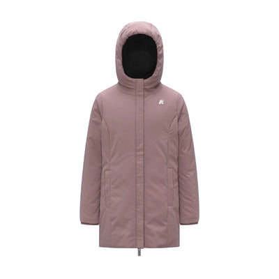 Giubbotto Bambina impermeabile double face nero/rosa