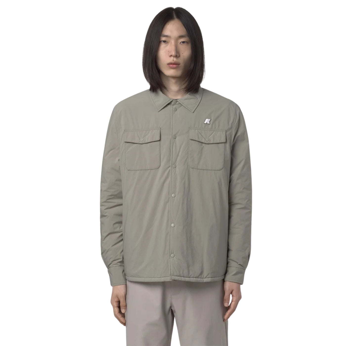 Giubbotto Uomo a camicia Umbert Verde modello frontale