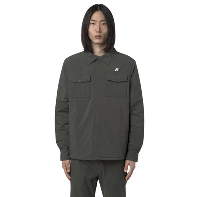 Giubbotto Uomo a camicia Umbert Verde scuro modello frontale