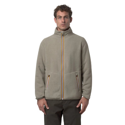 Giubbotto Uomo Reversibile effetto sherpa Verde modello frontale