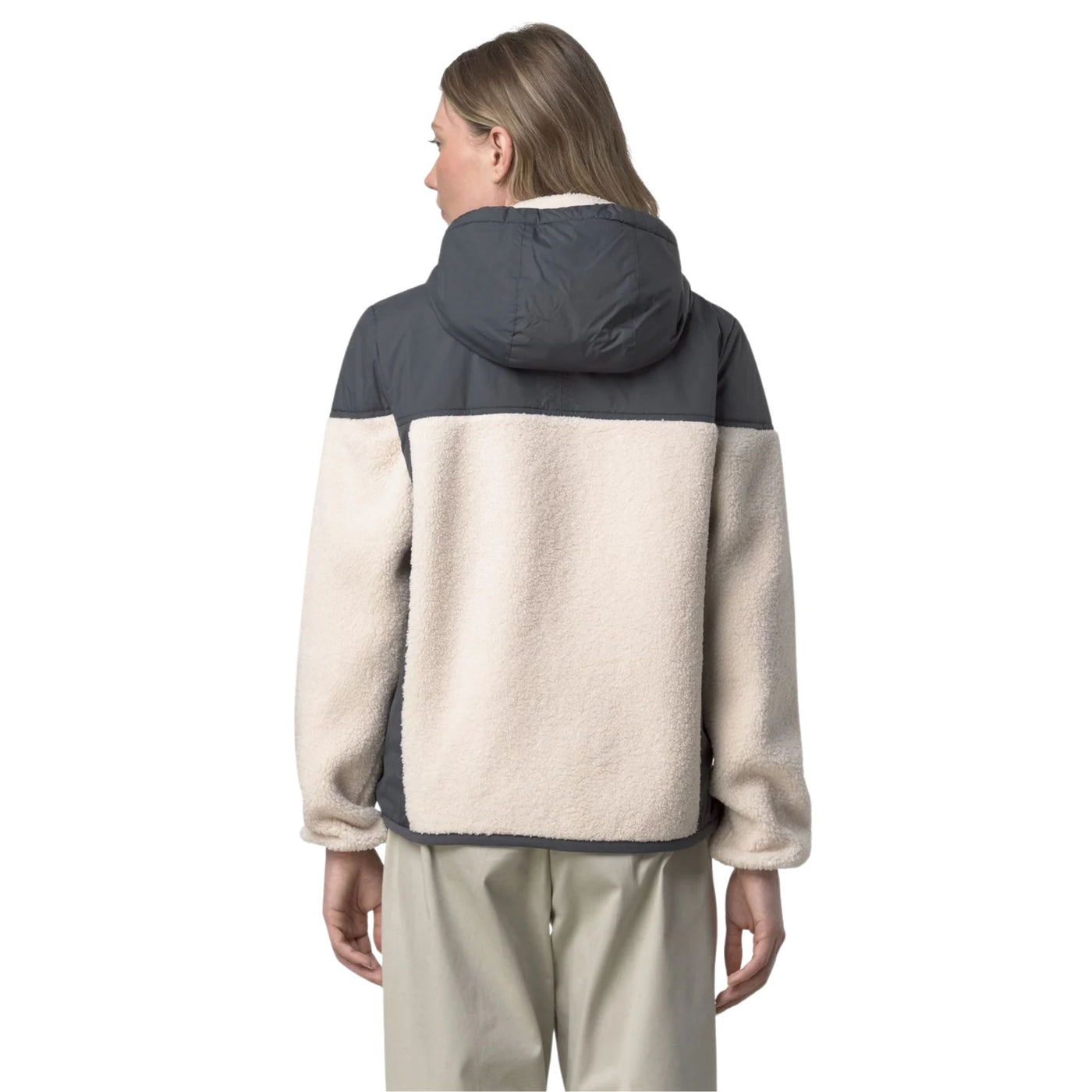 Giubbotto Unisex bicolor effetto teddy modella retro