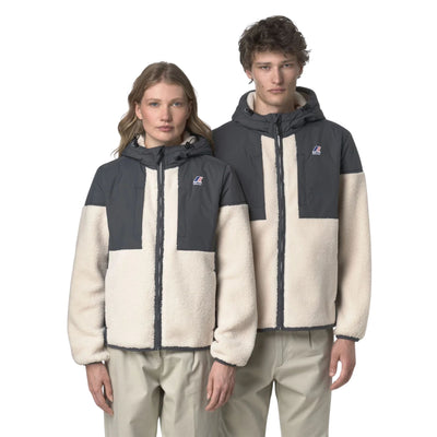 Giubbotto Unisex bicolor effetto teddy modelli frontali
