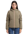 Giubbotto Donna Lily Double, Verde, con cappuccio e zip