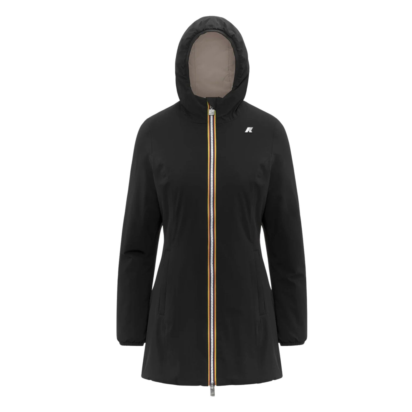 Giubbotto Donna lungo reversibile nero/beige Denise