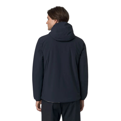 Giacca Uomo corta reversibile con imbottitura sintetica blu modello retro