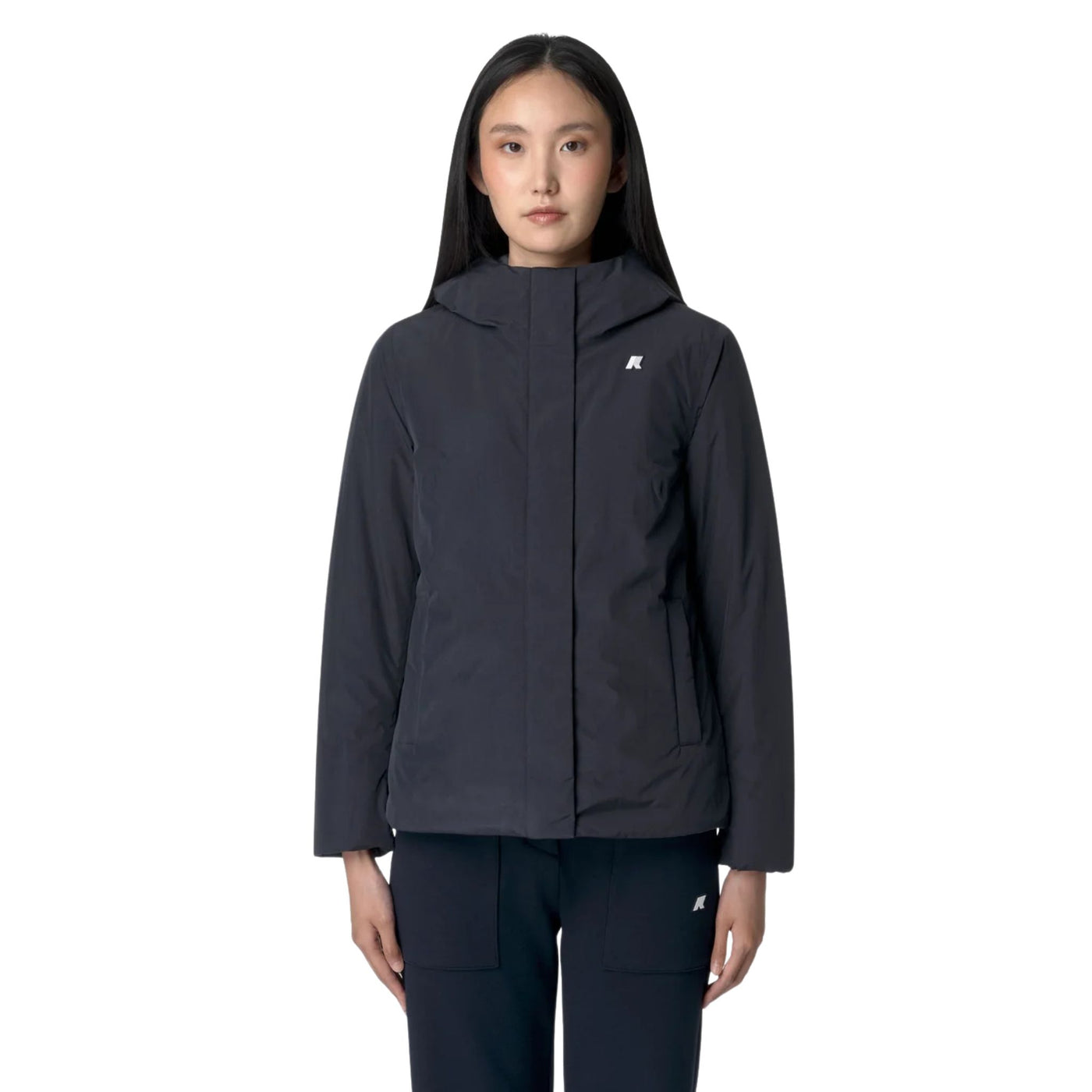 Giubbotto Donna Lil Soft Touch Marmotta Blu modella frontale