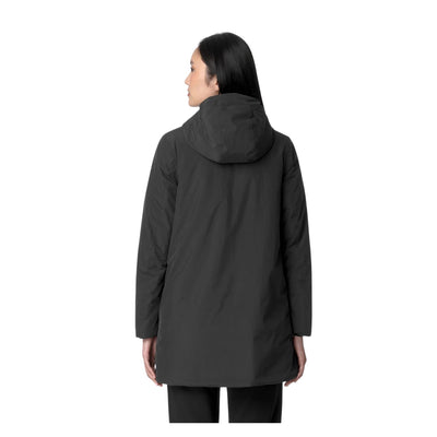 Giubbotto lungo Donna Sophie Soft Touch Marmotta Nero modella retro