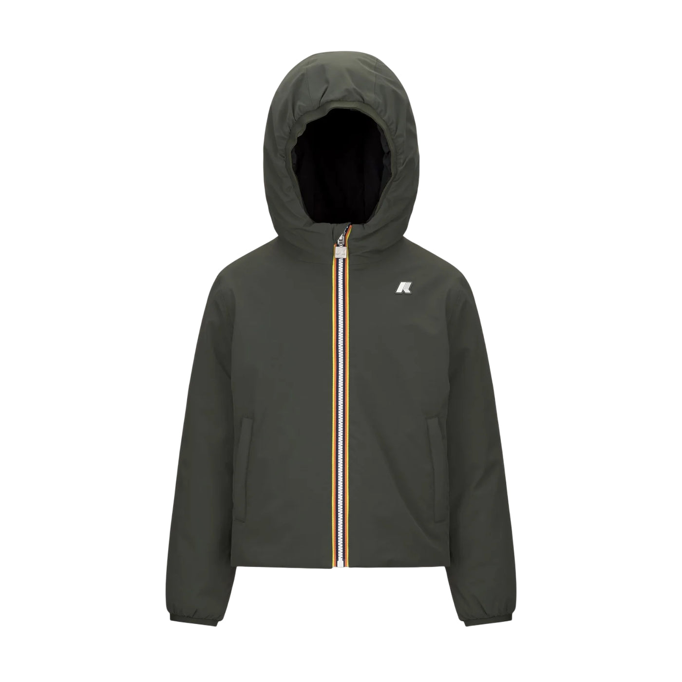 Giacca Bambino corta isolante reversibile verde